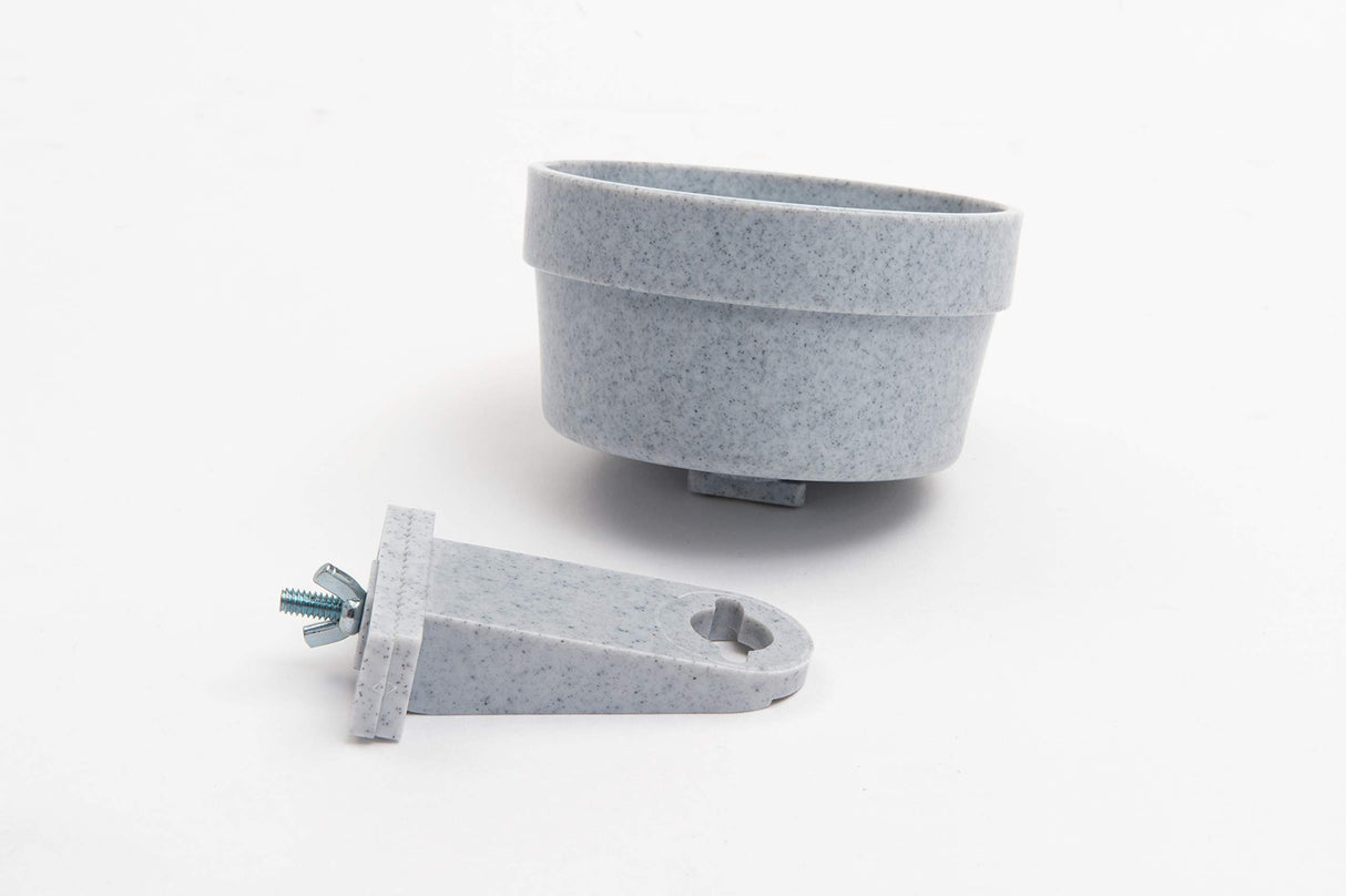 Lixit Quick Lock Removable Cage Bowls for Rabbits, Birds, Dogs, Cats, Gunea Pigs and Other Small Animals. (20oz, Granite)