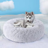 HYQ Small Dog Bed, Cat Beds for Indoor Cats, Pet Beds for Small Dogs, Fluffy Faux Fur Plush Small Dog Bed, Washable Puppy Bed with Anti-Slip Bottom, Dog Bed Small Size Dog (Light Gray, 20 Inch)