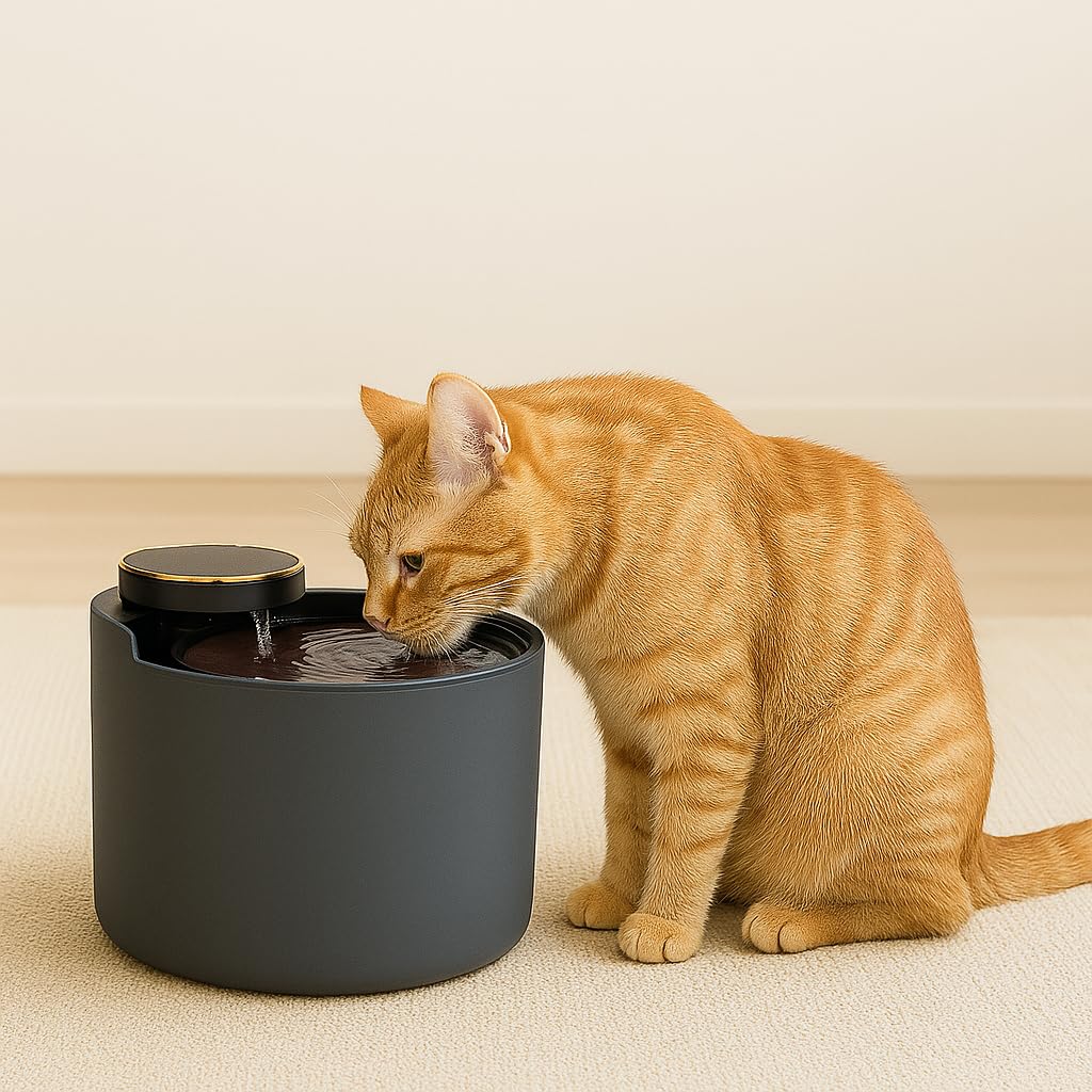 Generic Cat Water Fountain, 3L/100oz Automatic Pet Water Dispenser with Ultra Quiet Pump Activated Water Bowl for Multiple Pets Cats Dogs Drinking, Black