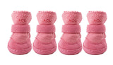 Small Dog Winter Booties, Cold Weahter Dog Shoes for Small Dogs, Boots for Cats, Yorkie, Chihuahua Cozy Boots Pink Size 2