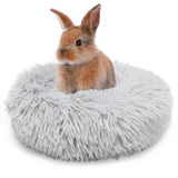 wrkfree Bunny Bed Rabbit Hideout Large Soft & Comfortable Small Animal Bedding Cozy Bed Mat Warm Hideaway Cage Accessories for Guinea Pig Light Grey