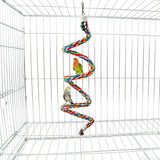 TogyGooty Bird Rope Perch & Birds Swing Set - Bird cage Accessories, Rope perches for Conures, Parrots,Cockatiel,Lovebird,Budgerigar,Parakeet perches for cage,Birds perches