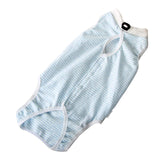oUUoNNo Cat Wound Surgery Recovery Suit for Abdominal Wounds or Skin Diseases, After Surgery Wear, Pajama Suit, E-Collar Alternative for Cats (S, Stripe Blue)