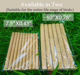 20Pcs Sand Perch Covers for Bird - Bird Perchs Covers 7.5" Long x 3/8" Diameter Bird perches for Parakeets, Lovebirds, Parrotlets, Canaries and Other Small Birds (Yellow, 20pcs 7.5" x 0.43")