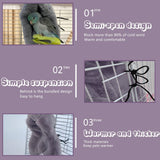 Corner Fleece Bird Blanket,Bird Blanket for Cage,Cozy for Birds,Parrot Cage Snuggle Hut Warm Bird Nest House Bed for Parrots,Small Conures, Lovebirds and Cockatiels M