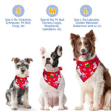 SCENEREAL Christmas Dog Bandana, Double Side Dog Scarf for Small Medium Large Dogs Cats Puppy,Holiday Bandanas for Dogs Boys Girls, Premium & Soft Fabric Pet Accessories for Birthday Party Days