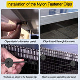 FUTRPOW Solar Panel Bird Guard Fastener Clips,50 Sets Critter Guard Fasteners,Premium Nylon Solar Panel Clips for Attaching Wire Mesh to Solar Panels,Critter Guard Kit for Bird Pigeon Fence