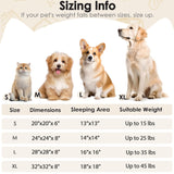 Hoewina Dog & Cat Bed, 20in Cat Beds for Indoor Cats, Calming Donut Bed for Puppy and Kitten, Washable Round Fluffy Pet Bed for Small Medium Dogs and Cats (Light Brown)