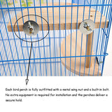 Hamiledyi Birds Perch 2 Level Natural Hamster Standing Platform - Squirrel Gerbil Dwarf Wooden Chinchilla Cage Accessories - Small Animal and Parrots Activity Playground