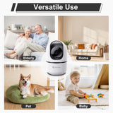 Adorbee Indoor Security Camera for Home: 2K 360° 5G & 2.4G WiFi Camera with Phone App - Pet Dog Baby Monitor with 2 Way Audio - Motion Detection Night Vision for House Room Monitoring
