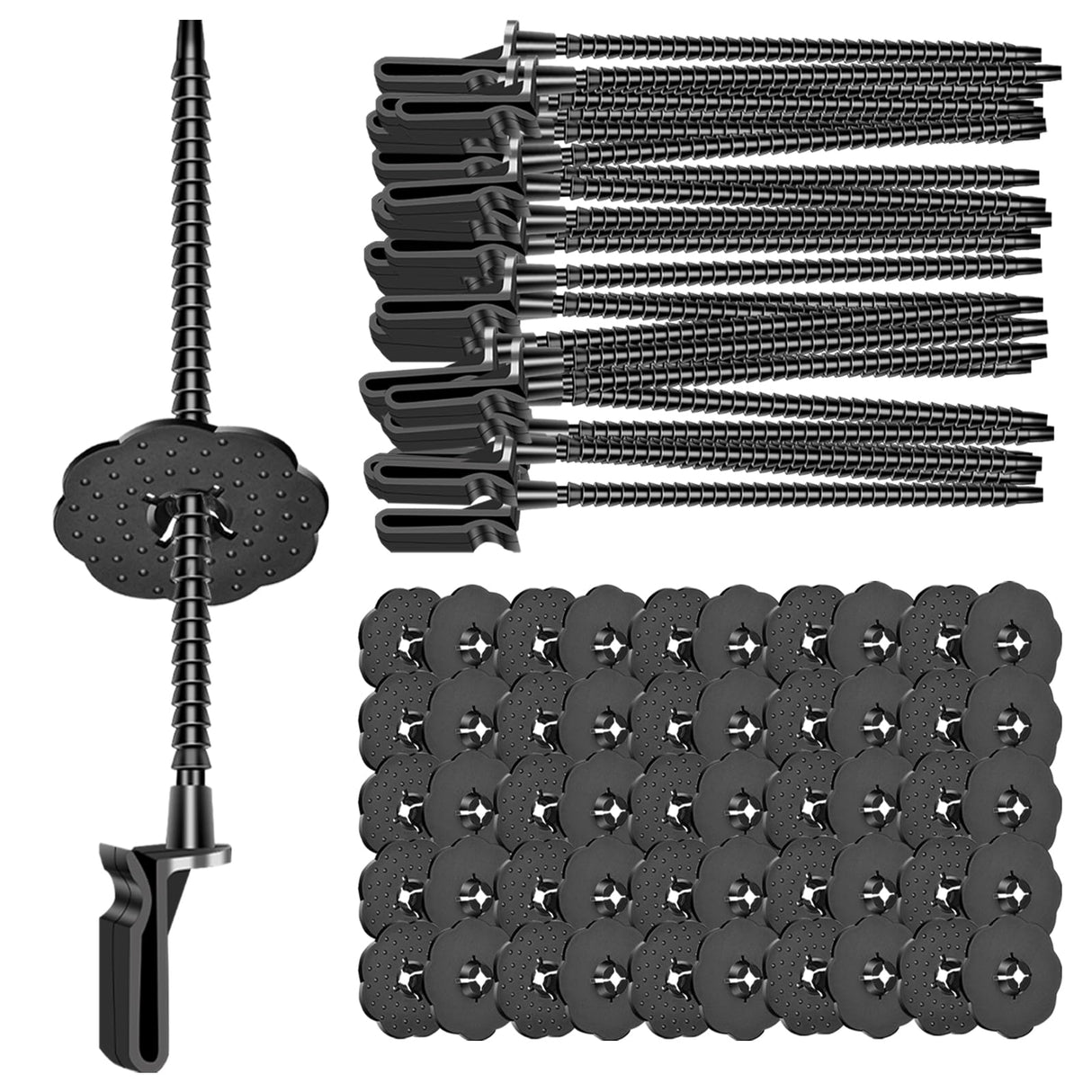 FUTRPOW Solar Panel Bird Guard Fastener Clips,50 Sets Critter Guard Fasteners,Premium Nylon Solar Panel Clips for Attaching Wire Mesh to Solar Panels,Critter Guard Kit for Bird Pigeon Fence