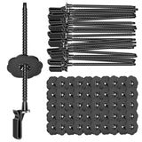 FUTRPOW Solar Panel Bird Guard Fastener Clips,50 Sets Critter Guard Fasteners,Premium Nylon Solar Panel Clips for Attaching Wire Mesh to Solar Panels,Critter Guard Kit for Bird Pigeon Fence