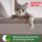 Petslucent Cat Scratch Furniture Protector Tape, Cat Anti Scratch Training Tape, Double Sided Clear Sticky Paws Guards for Carpet, Sofa, Couch, Door (3''x 30 Yards)