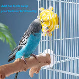 ZBJBinCH Windmill Roller Parrot Toy Bird Toys Bird Cage Accessories Parakeet Toy Chewing Toy for Conure Cockatiel Budgies Lovebird Parrotlet Sun Conure Budgie Mini Macaw Small Medium Birds (Yellow)
