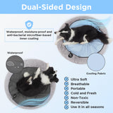 PEPPY BUDDIES Round Cooling Mat for Dos Reversible (Cool & Waterproof) Cooling pad for Dogs, Machine Washable- Ideal to Use it on Donut Beds,Sofa and Floor- Durable Eco Friendly Material