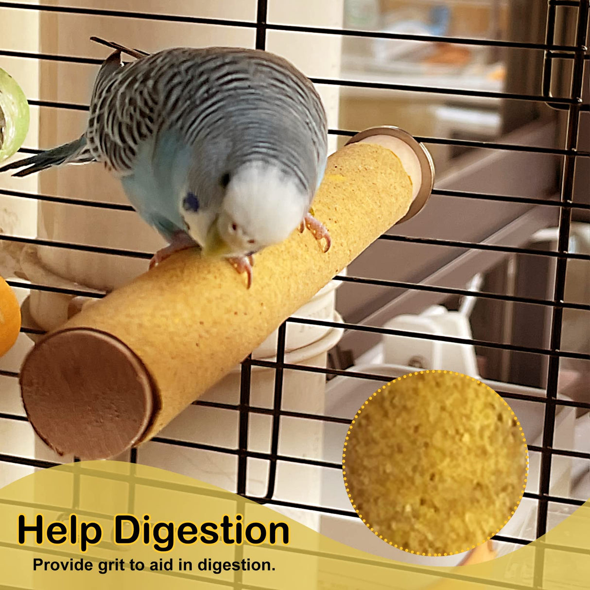 S&X Sanded Perch Covers for Parakeets, Lovebirds, Parrotlets, Finches, Canaries, Large Perch Covers 3/4" Diameter X 9" Long, 3-Pack