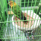 Bird Nest Parakeet Nest Handmade Cotton Weave Hemp Rope Nests Birds Breeding Hatching Nest Parrot Nesting Box Cage Hatch House Hut Cave Raffia Fiber for Parrots Canary