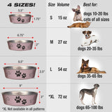 Loving Pets Bella Dog Bowls- Stainless Steel Dog & Cat Bowls - Spill Proof Dog Food Bowl, Cat Bowl, Puppy Essentials & Pet Supplies Great for Home & Travel (X-Large 65-100lbs, Grape)