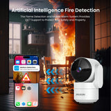 AMOROM Indoor Security Camera 360° with Pan/Tilt, Pet Dog Baby Monitor, 1080P HD Night Vision, Motion Detection, 2-Way Talk, Alexa & Google Home Compatible (2.4GHz WiFi)