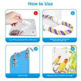 LOPERDEVE 5.9" Bird Mirror with Rope Perch Bird Toys Swing, Comfy Perch for Greys Amazons Parakeet Cockatiel Conure Lovebirds Finch Canaries