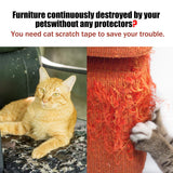 Petslucent Cat Scratch Furniture Protector Tape, Cat Anti Scratch Training Tape, Double Sided Clear Sticky Paws Guards for Carpet, Sofa, Couch, Door (3''x 30 Yards)