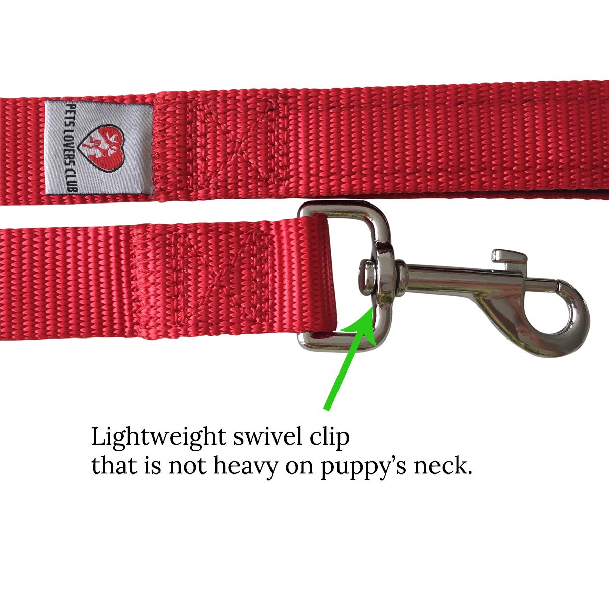 Dog Leash for Medium, Large and Small Dogs - 6 Foot Dog Leashes for Training and Daily Walks - Durable Sizes in Lightweight and Heavy Duty for Small and Large Breeds (1-Layer, Red)