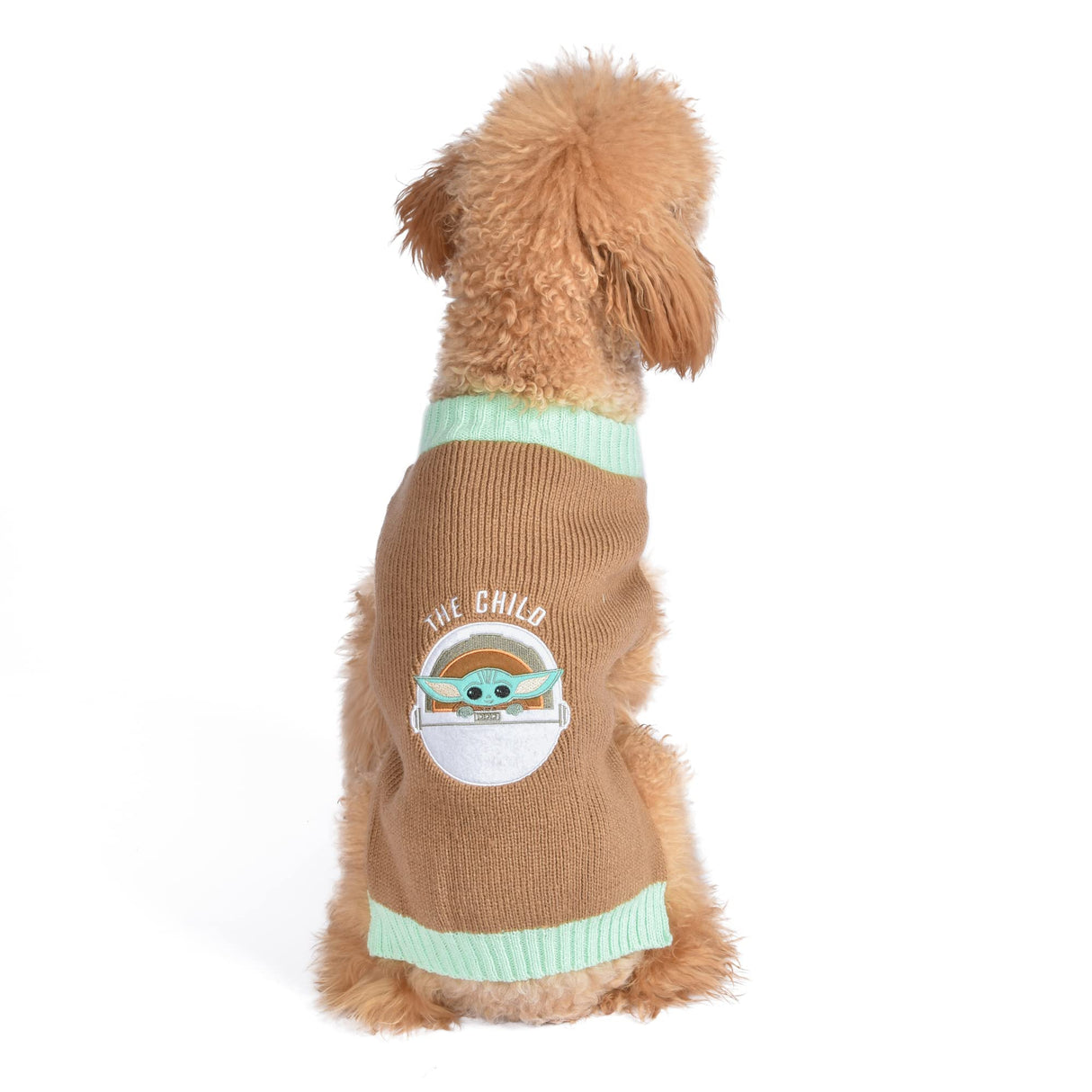 Star Wars Mandalorian The Child Dog Sweater - The Mandalorian & Grogu Pet Outerwear for Dogs - Officially Licensed Dog Apparel & Accessories, Size Medium