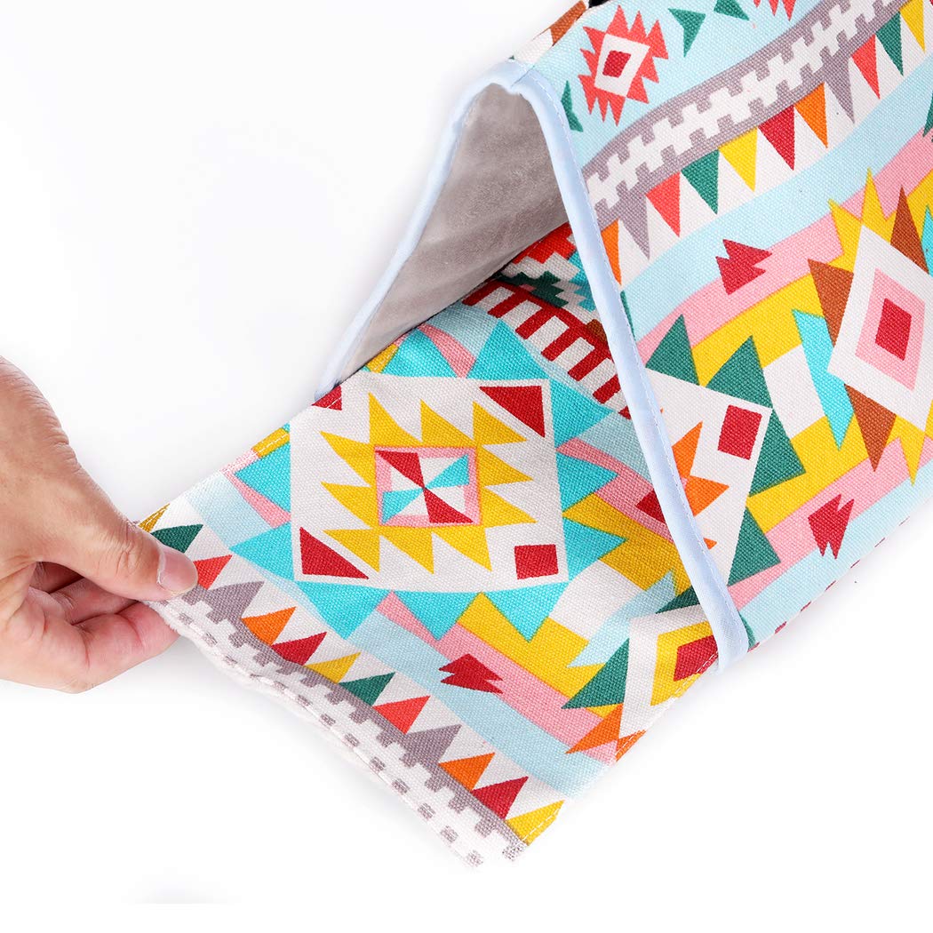 KINTOR Bird Nest Snuggle Hut,Parrot Habitat Cave Hanging Tent for Small Medium Parrots Budgies Eclectus Parakeet Cockatiels Lovebird African Grey (Pink Ethnic, M)