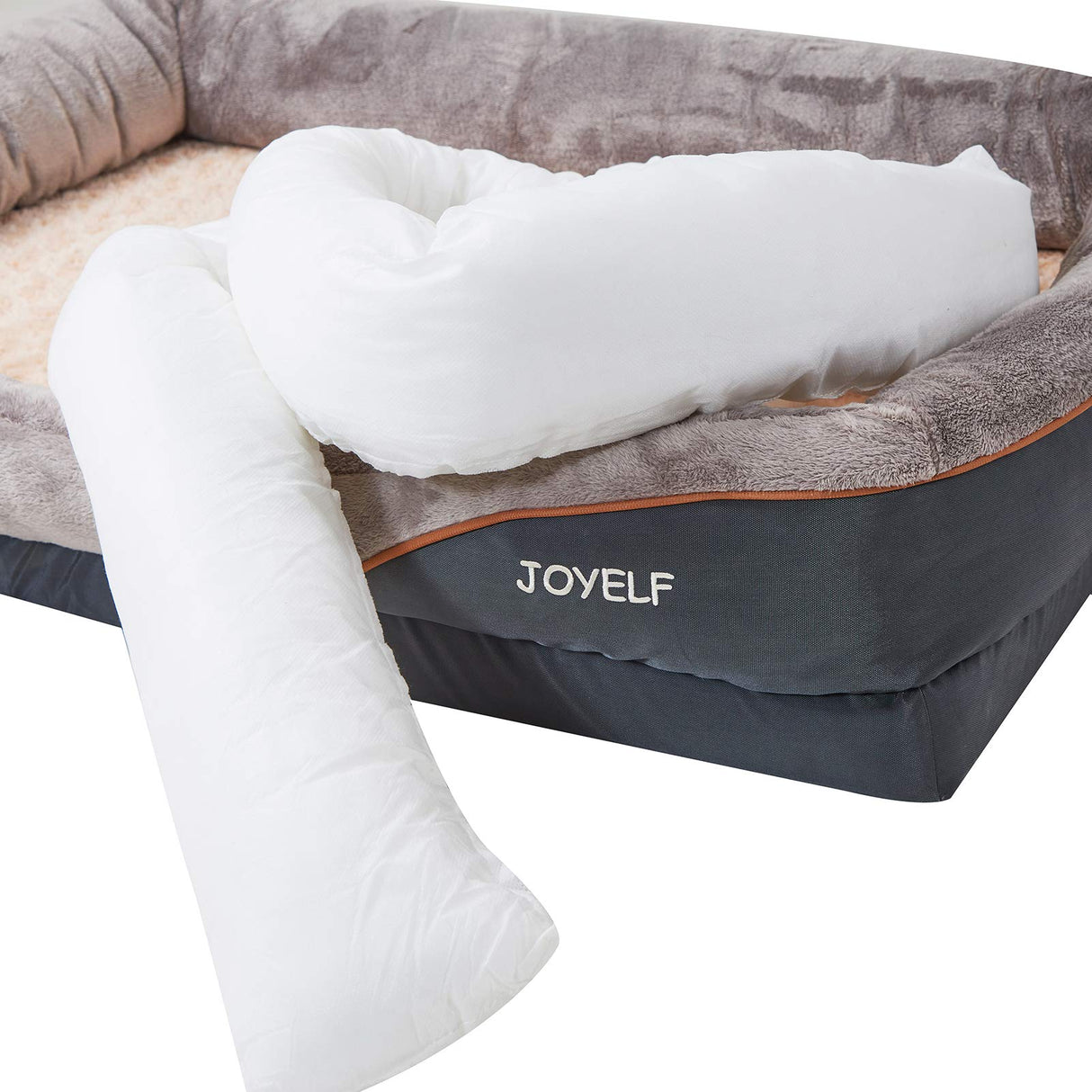JOYELF Orthopedic Memory Foam Dog Bed Replacement Filling Bolster Insert Stuffing Pillow - Small Size