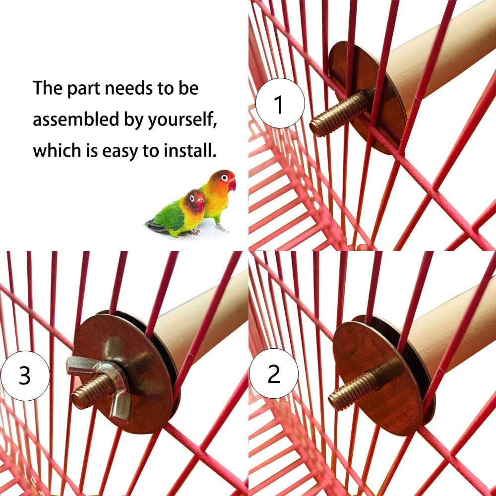 PINVNBY Bird Playground, Wood Parrot Play Gym Stand Perch Bird Cage Accessories for Small and Medium Parakeet Cockatiel Conure Love Birds Finch