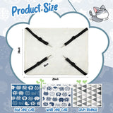 BBTO 3 Pcs Reversible Pet Hammock Soft Plush Cat Hanging Hammock Guinea Pig Bed Rat Cage Accessories for Puppy Dog Piggy Kitten Ferret Rabbit Other Small Animals(Cat)