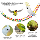 11-Step Bird Ladder Bridge,21.26 x 3.15 inches Raw Wood and Edible Dye,Pet Hamster Climbing Ladder Swing Toys Suitable for Small to Medium Birds,Bird Cage Accessories (11 Ladders)