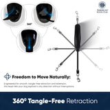 American Kennel Club Retractable Dog Leash, 16.4ft, Tangle-Free, Ergonomic Grip, One-Hand Brake, for Medium & Large Dogs up to 66