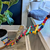 DS. DISTINCTIVE STYLE Bird Ladder Toys Coloured Flexible Parrot Swing Bridge Wooden Cockatiel Cage Hanging Climbing Ladder
