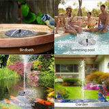 AUTGA Solar Fountain, Floating Solar Powered Water Fountain Pump for Bird Bath, Garden, Pond, Pool, Outdoor (1W)