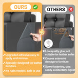 Cat Scratch Furniture Protector - Specially Designed for Leather Furniture, Easy to Remove Anti-Scratch Couch Protector from Cat, No Pins, 8 Pack