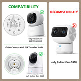 Adhesive Security Camera Mount for eufy Indoor Cam E30/C210/C220/E220, Adjustable No Drilling Mounting Bracket for eufy Pet/Dog/Baby Camera