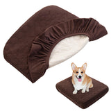 Nanbowang Waterproof Dog Bed Replacement, Washable Pet Pillow Cover Quilted, Lovely Puppy Bed for Dog/Cat - 16x25 Brown