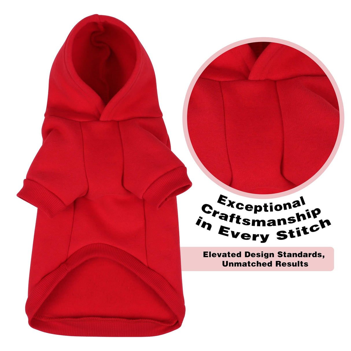 Cute but Psycho Dog Hoodie - Warm and Soft Dog Sweatshirt with Leash Hole, Fun Slogan Print, Cozy Winter Coat for Small Medium Dogs and Cats, Perfect for Cold Weather and Daily Walks.Red XXL