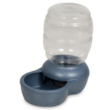 Petmate Replendish Gravity Waterer Cat and Dog Water Dispenser 0.5 GAL, Blue, Made in USA