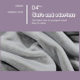 Corner Fleece Bird Blanket,Bird Blanket for Cage,Cozy for Birds,Parrot Cage Snuggle Hut Warm Bird Nest House Bed for Parrots,Small Conures, Lovebirds and Cockatiels M