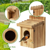 CLACKIBUKVYZ Small Bird House for Hummingbirds,Bird Houses for Outside,Humming Bird Houses for Outside,Outdoor Bird Box,Birdhouse,Bluebird House,Wooden Birdhouse with perches