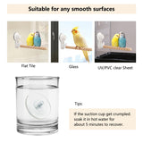 Suction Cup Bird Perch,Natural Wood Parrot Window/Bath/Car/Travel/Shower Perches Stand Portable Parakeet Grinding Stick Training Toys for Small and Medium Birds(Twist Grain)