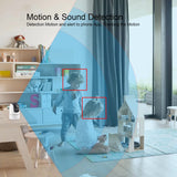 Krumano 2K Indoor Home Security Camera, 2.4G Wifi Cameras for Home Security, Pan & Tilt Baby Monitor Pet Dog Camera with Phone APP, 2 Way Talk Night Vision, SD Card and Cloud Storage, Motion Detection