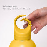 Ubbi Pup & Me Stainless Steel Insulated Portable 32 oz. Water Bottle for Dogs and Owners with Attached Dog Bowl, Yellow