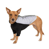 Furhaven Water-Repellent Small Dog Coat, Washable & Reflective w/ Leash Access & Stretch Fabric - Pro-Fit Active Jacket - Chrome, Small