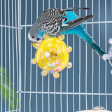 ZBJBinCH Windmill Roller Parrot Toy Bird Toys Bird Cage Accessories Parakeet Toy Chewing Toy for Conure Cockatiel Budgies Lovebird Parrotlet Sun Conure Budgie Mini Macaw Small Medium Birds (Yellow)