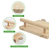 GAGILAND Bird Perches for Cage, Natural Wood Platform Bird Swing Bird Perch Stand Paw Grinding Stick for Parakeet Cockatiels Lovebirds Cage Accessories
