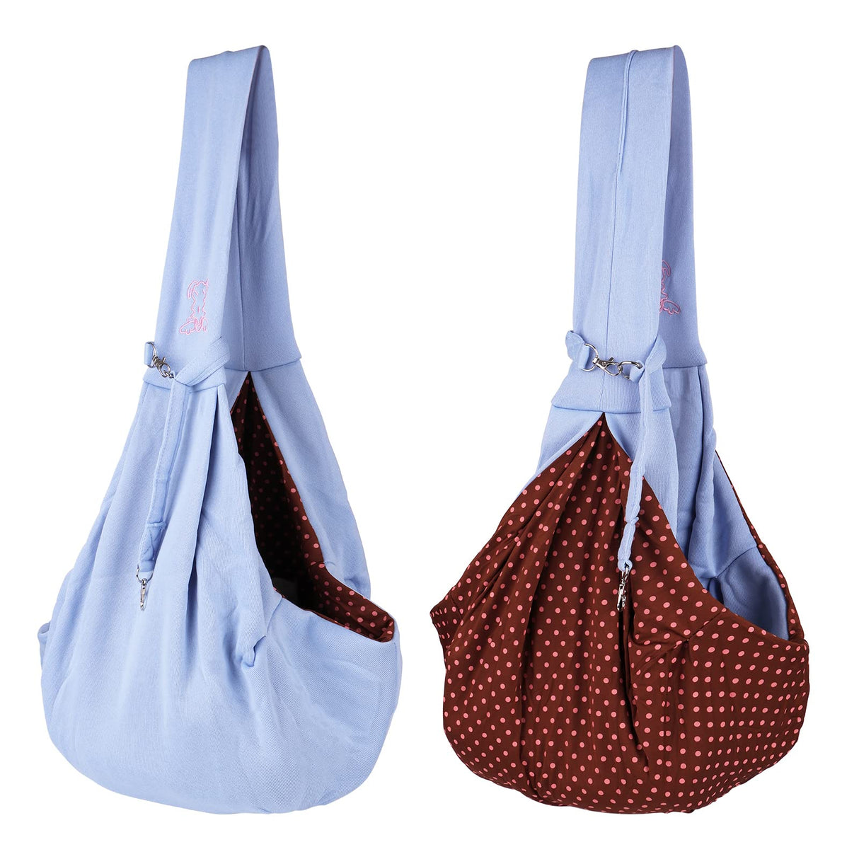 Small Dog Cat Sling Carrier,Hands Free Reversible Pet Carriers Bag,Pet Carrier Shoulder Crossbody Pet Slings Suitable for Puppy, Small Dogs, and Cats for Outdoor Travel (Blue)