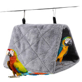 Haosie Warm Bird Nest House, Bird Bed for Cage Accessories, Parakeet Toys Hammock, Plush Parrot Hanging Hut Tent for Conure Cockatiel Lovebird Cockatoo